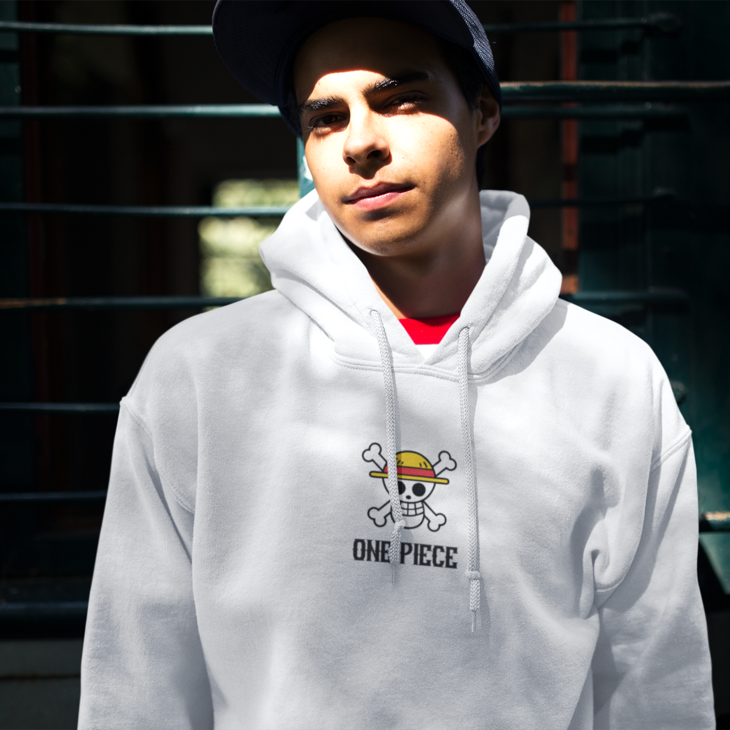 Buzo Con Capucha One Piece Monkey D Blanco