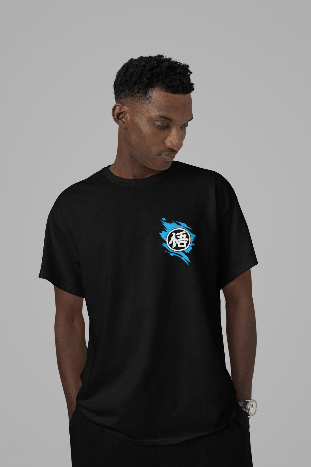 Camiseta OverSize Goku Rostro Blue