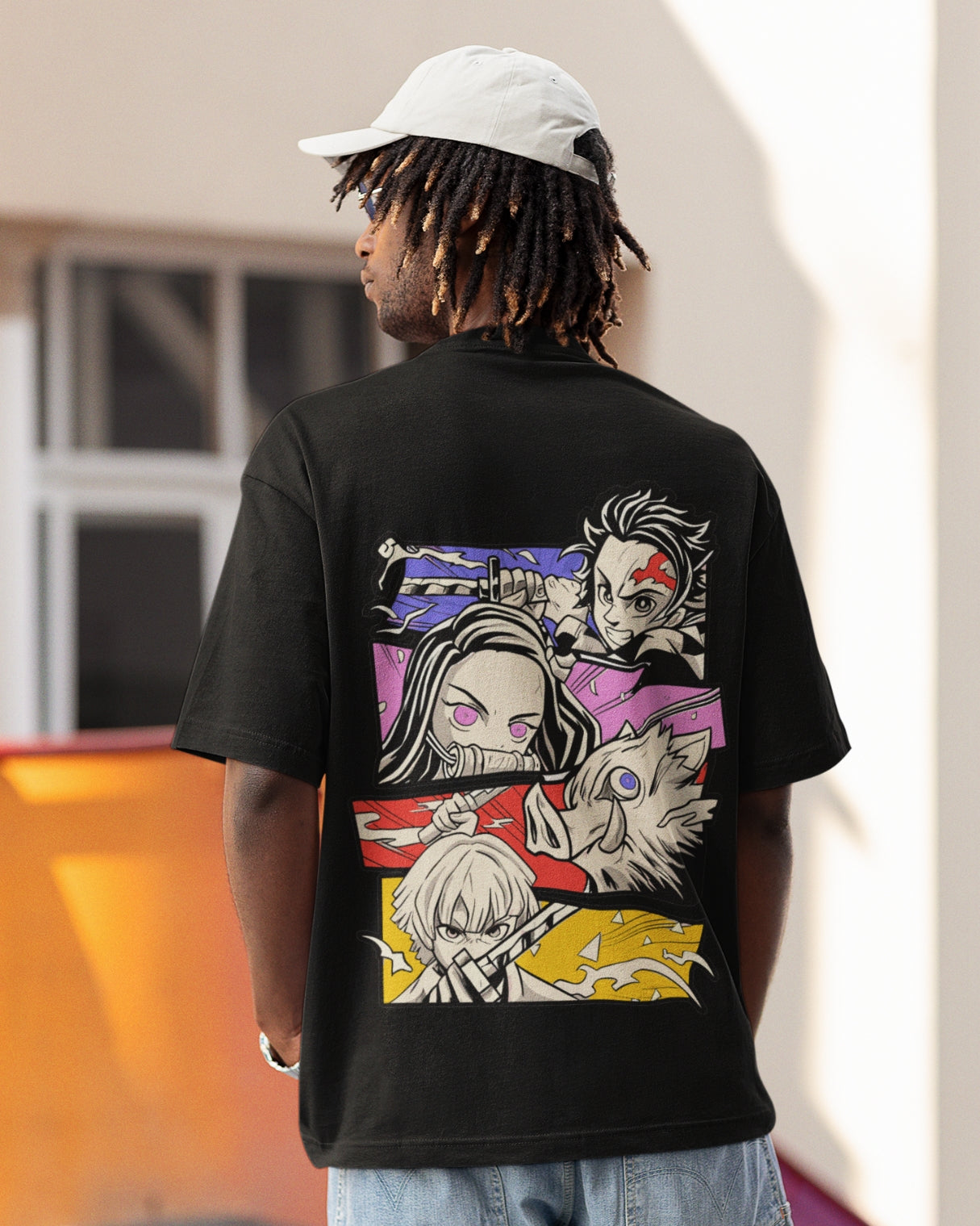 Camiseta OverSize Demon Slayer Canva