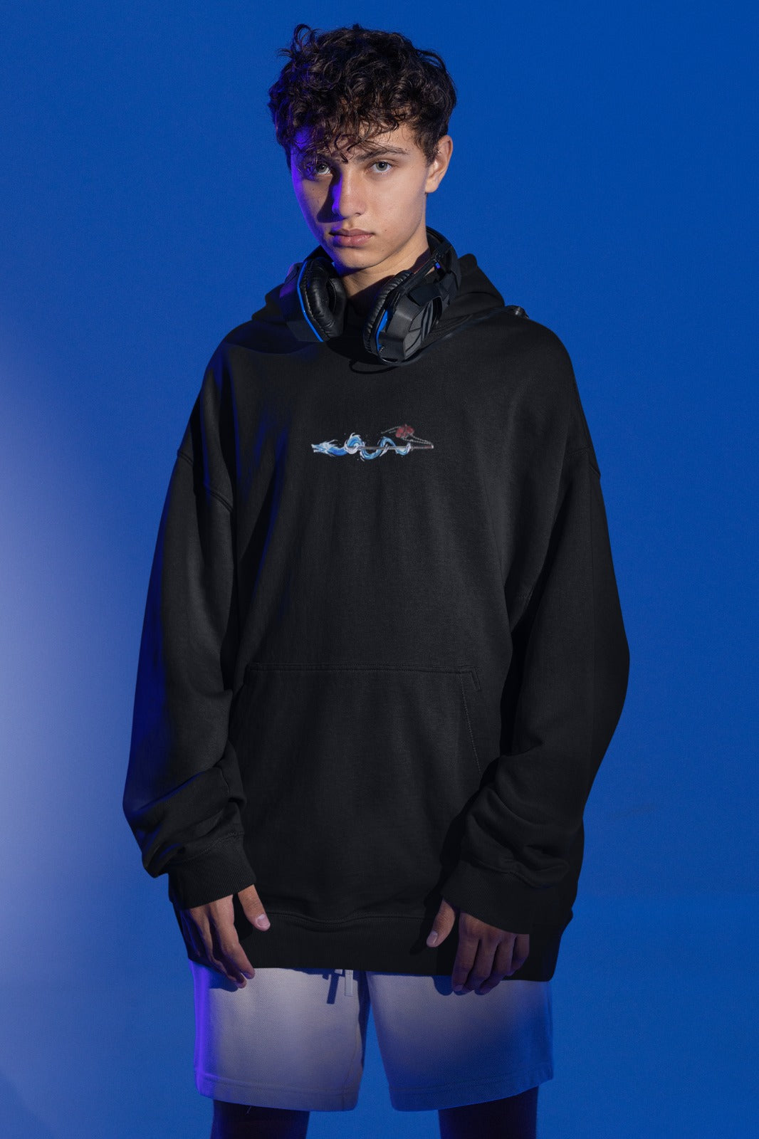 Buzo Con Capucha Hombre Demon Slayer Kamado Azul