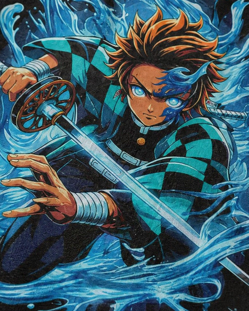Camiseta Demon Slayer Kamado Azul