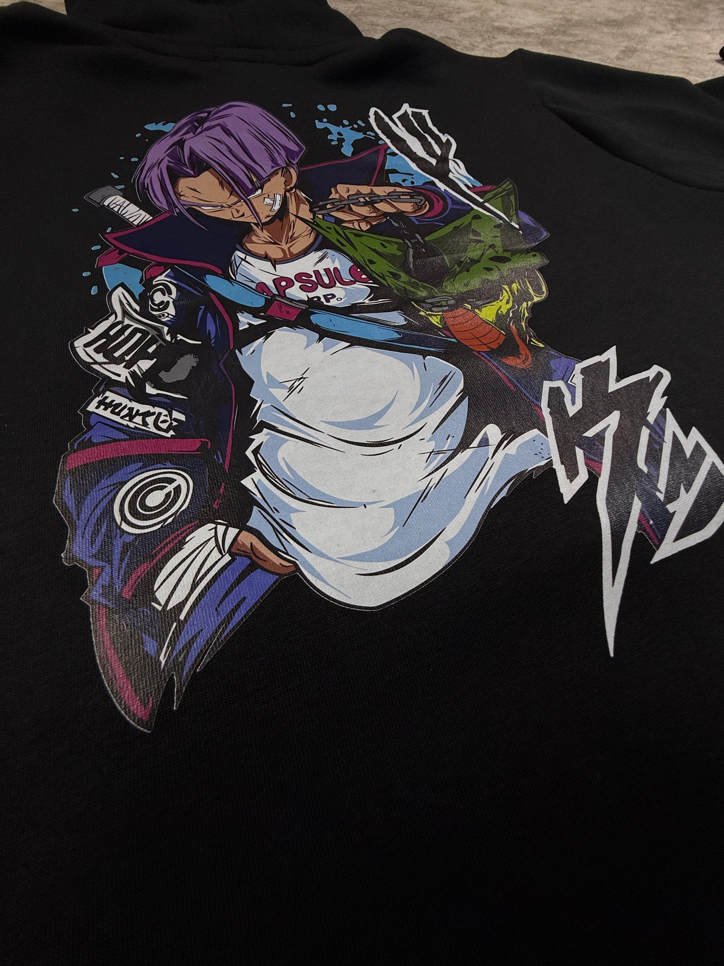 Buzo Con Capucha Negro Future Trunks