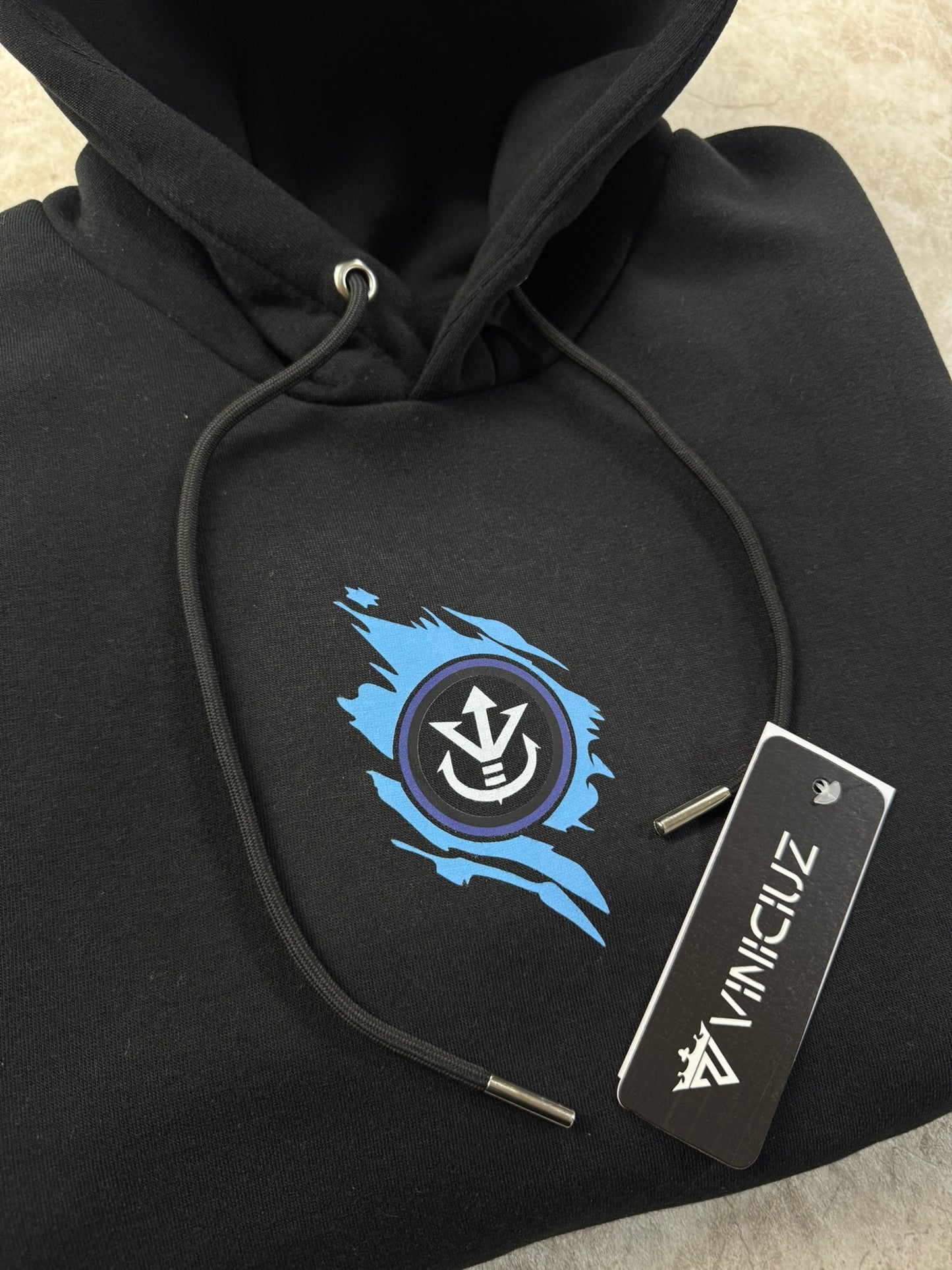 Buzo Con Capucha Negro Majin Vegeta Blue