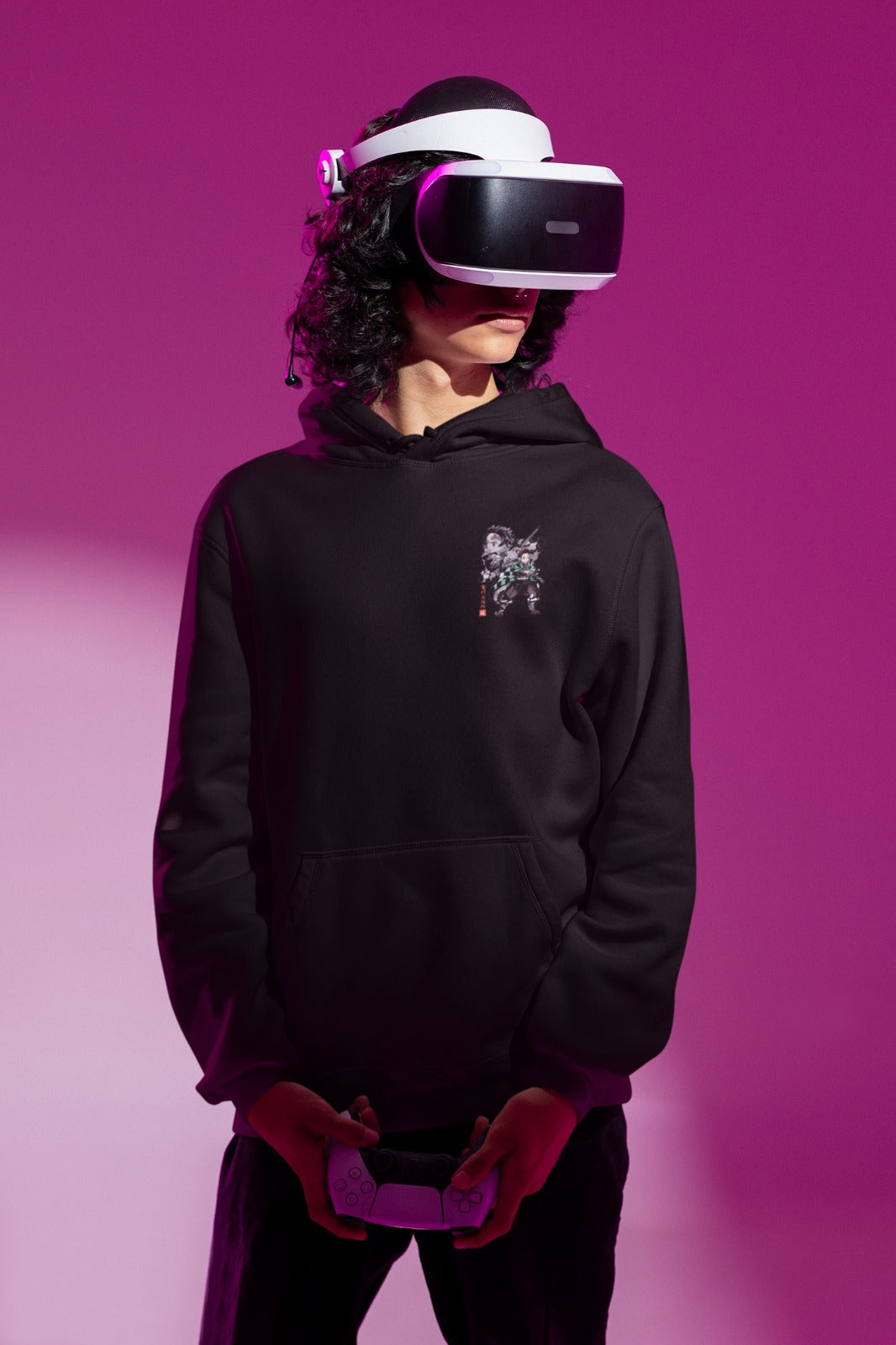 Buzo Con Capucha Hombre Demon Slayer Tanjiro Llamas