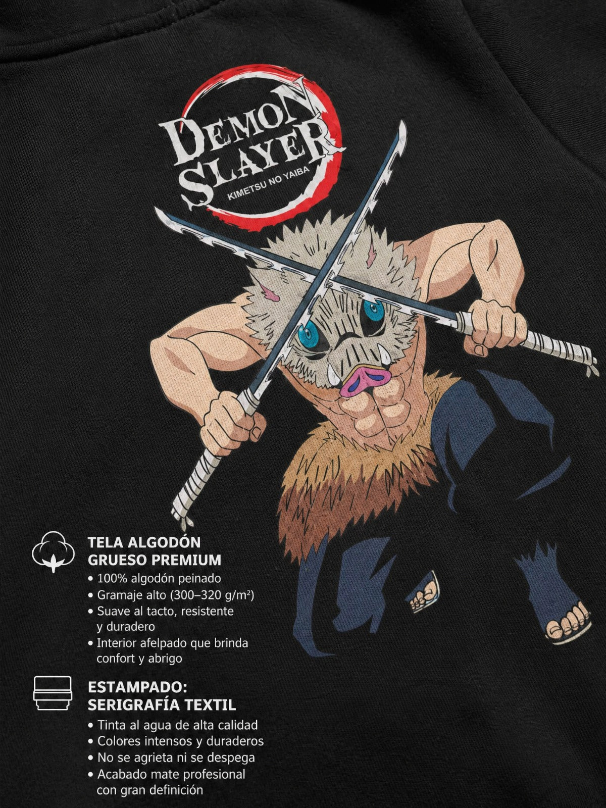 Buzo Con Capucha Hombre Demon Slayer Inosuke Hashibira