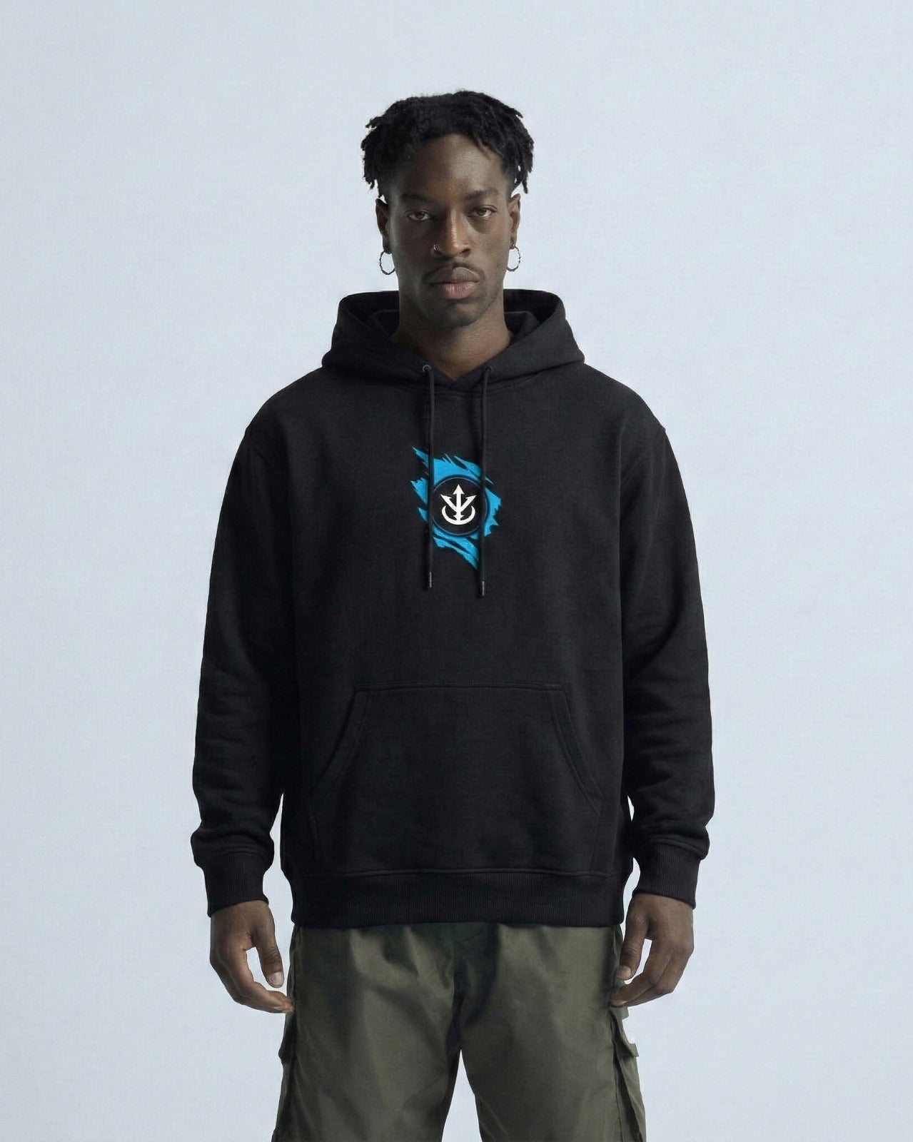 Buzo Con Capucha Negro Majin Vegeta Blue