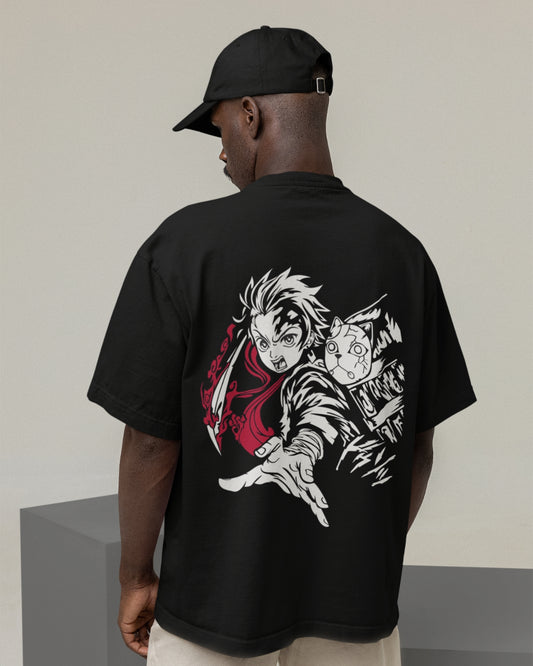 Camiseta OverSize Demon Slayer Tanjiro Espada