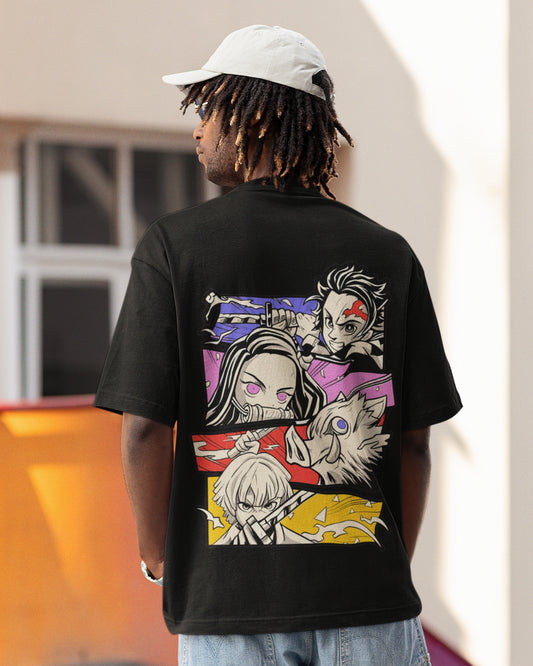 Camiseta OverSize Demon Slayer Canva