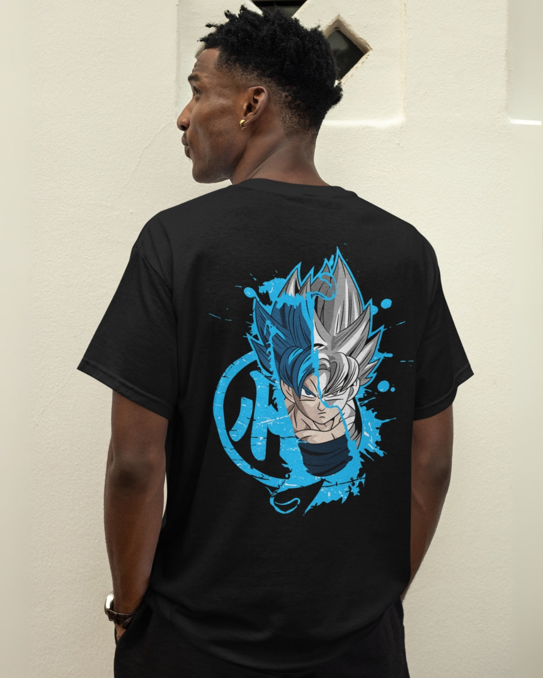Camiseta OverSize Goku Rostro Blue