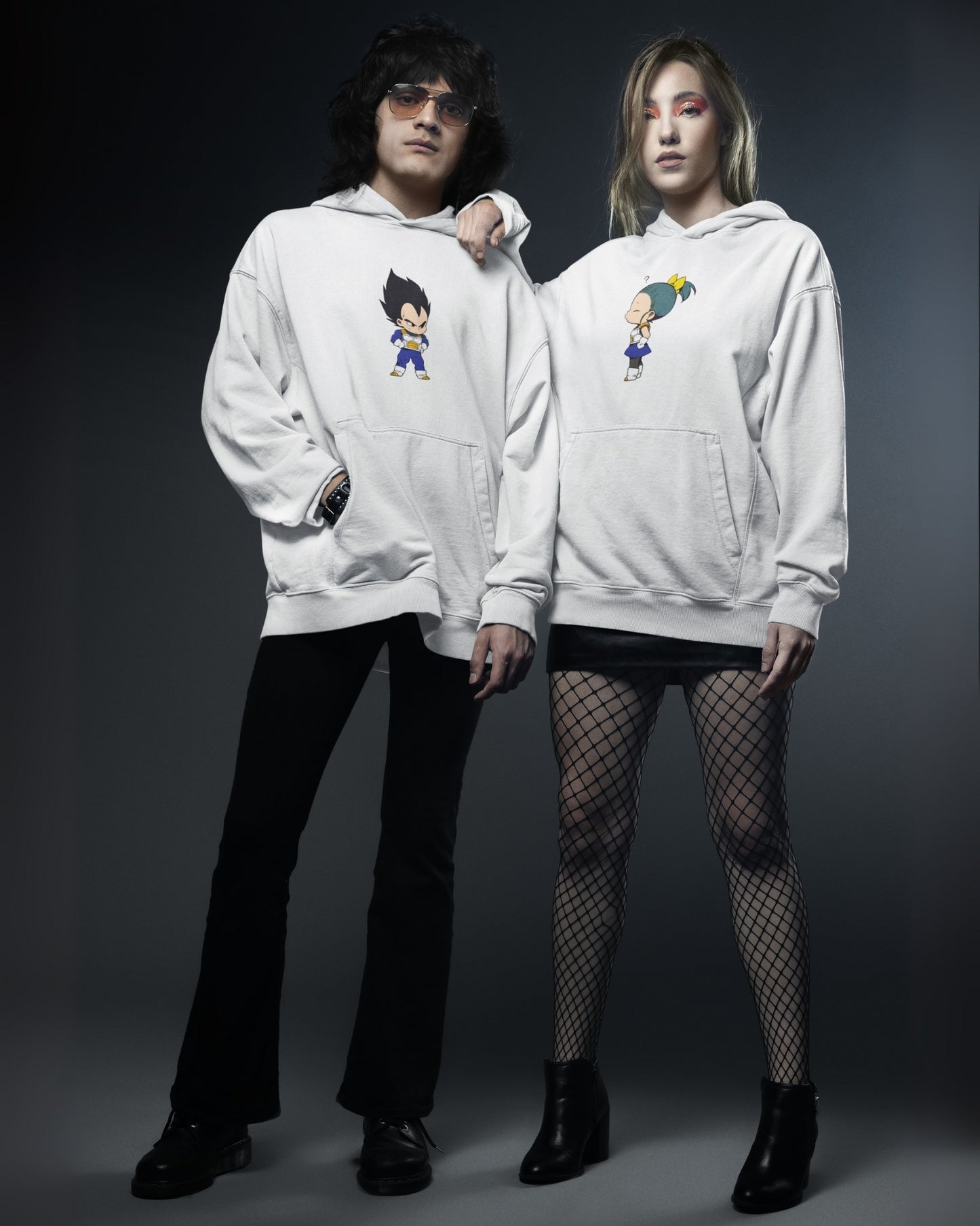 Buzo Con Capucha Pareja Hija Bulma Blanco