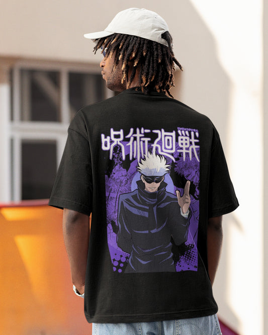 Camiseta OverSize Jujutsu Kaisen Satoru Gojo Morado