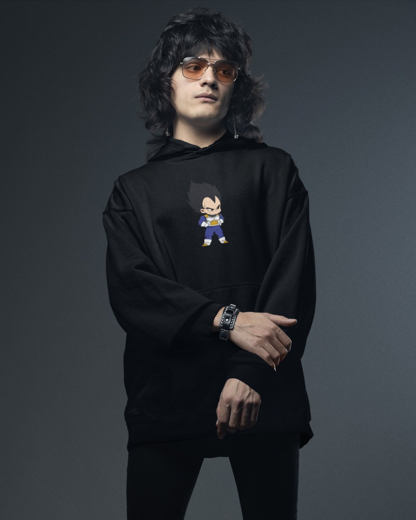 Buzo Con Capucha Pareja Vegueta Negro