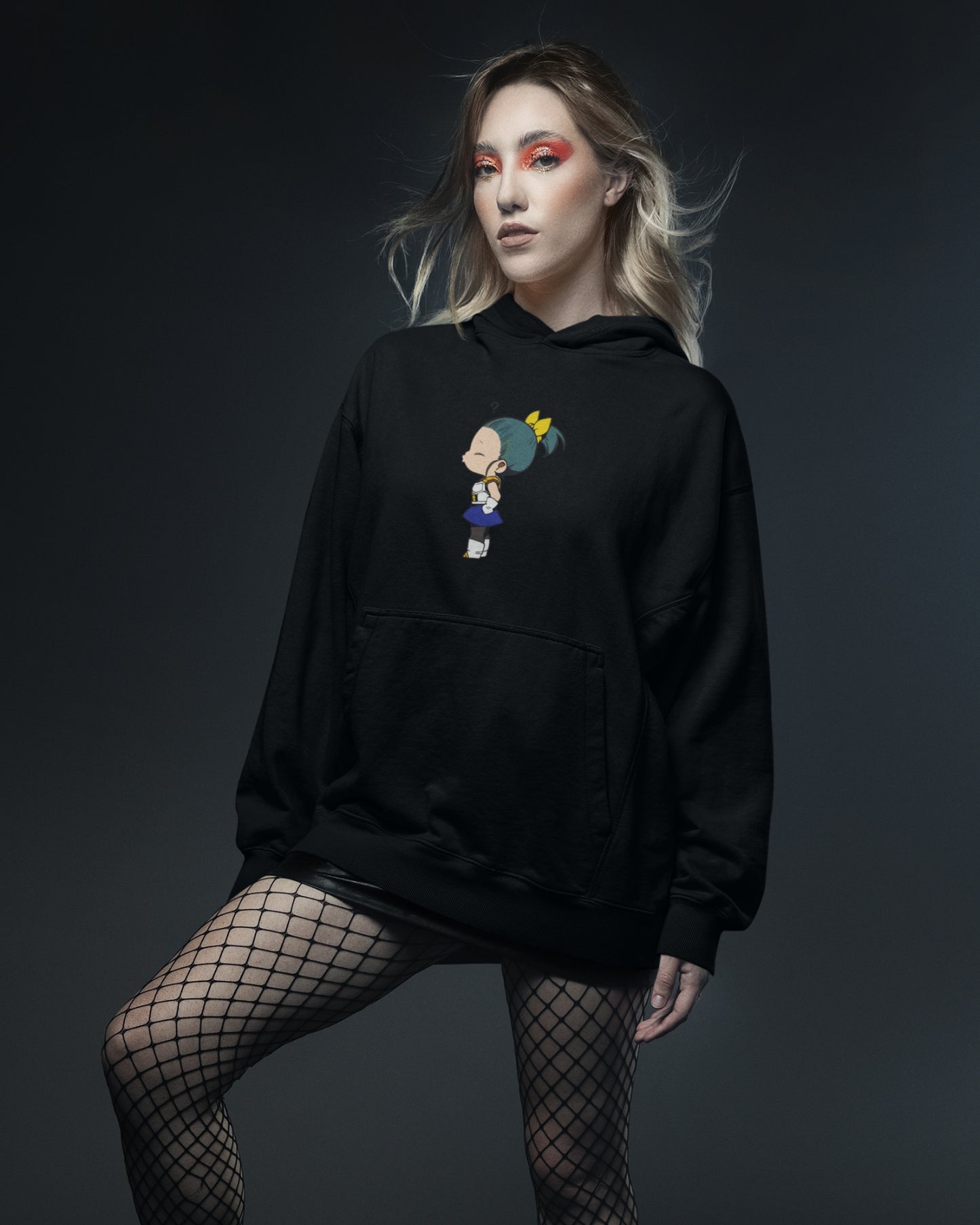 Buzo Con Capucha Pareja Hija Bulma Negro