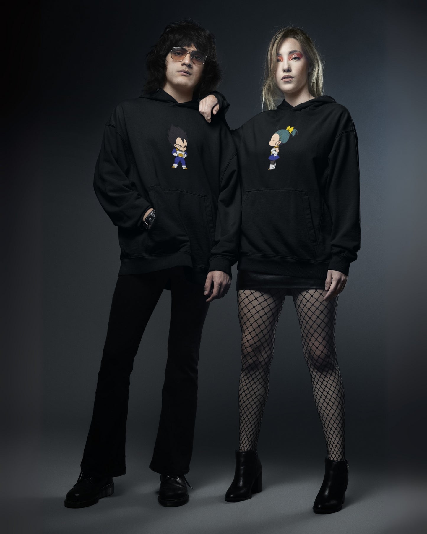 Buzo Con Capucha Pareja Vegueta Negro