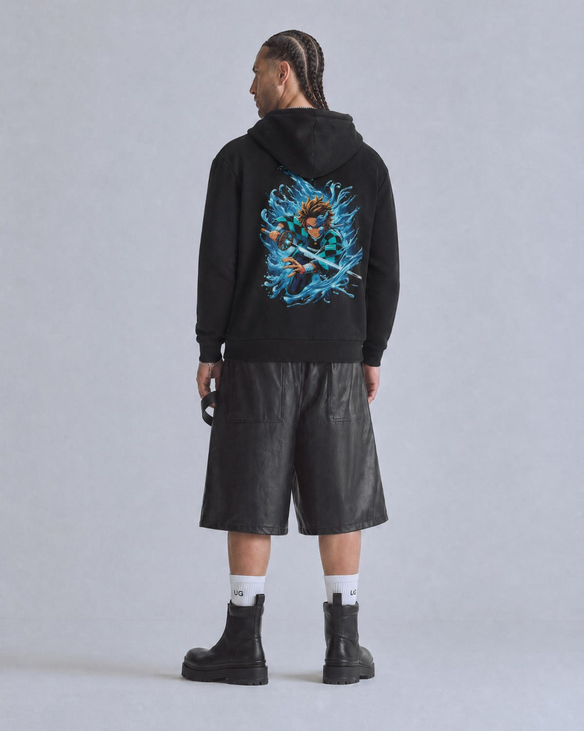 Buzo Hombre Demon Slayer Kamado Azul