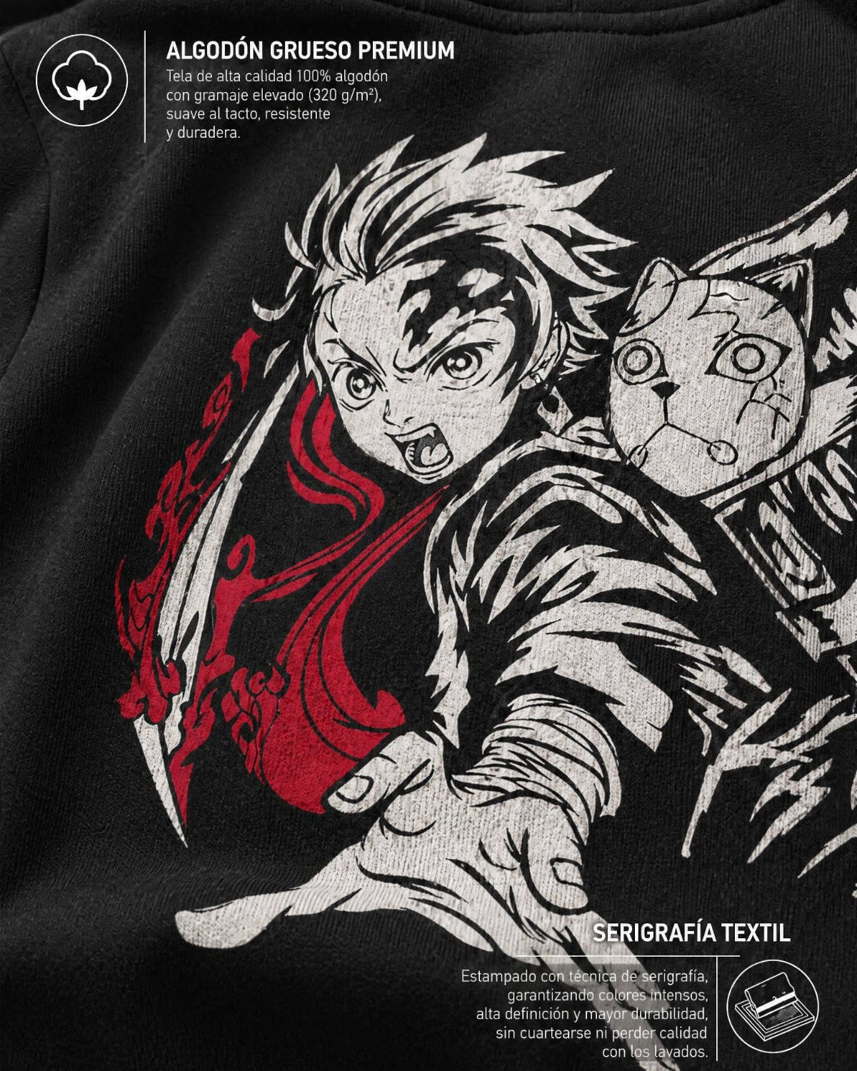 Buzo Hombre Demon Slayer Tanjiro Espada