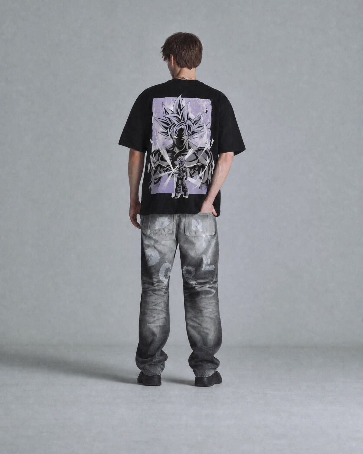 Camiseta Hombre Goku Purple God Mode