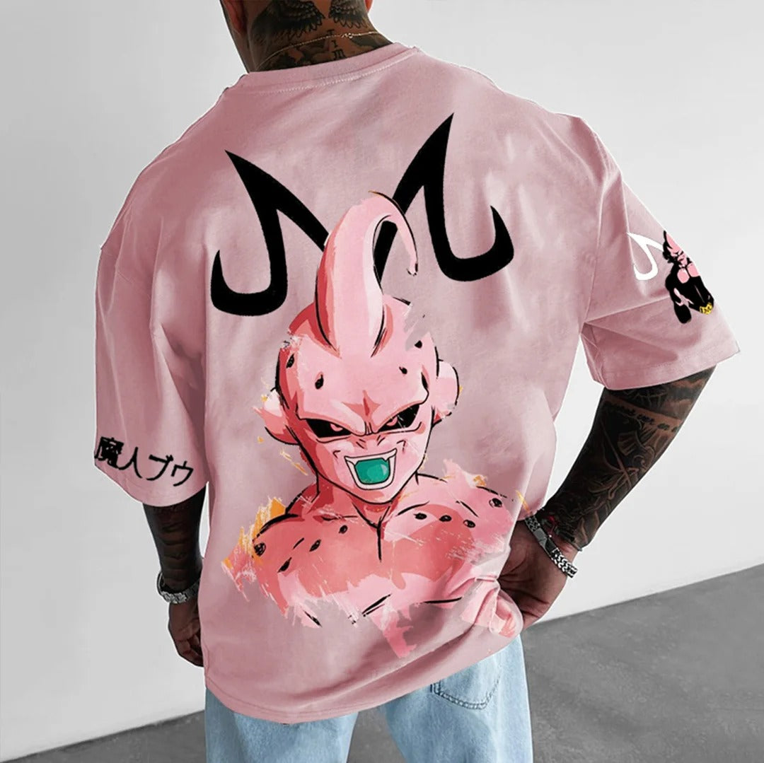 Camiseta OverSize DBZ Pequeño Buu Rostro