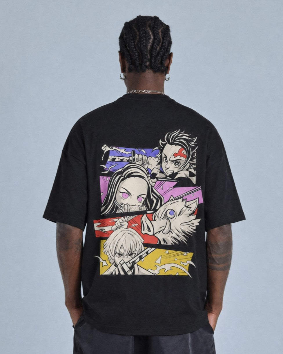 Camiseta OverSize Demon Slayer Canva