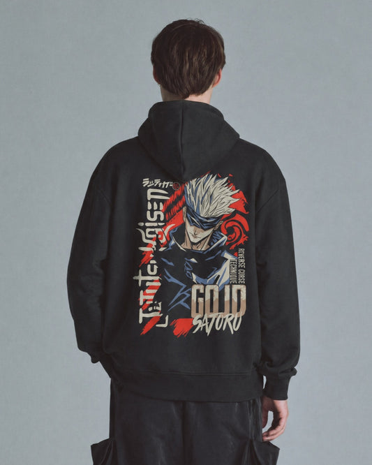 Buzo Con Capucha Jujutsu Kaisen Satoru Gojo Rojo