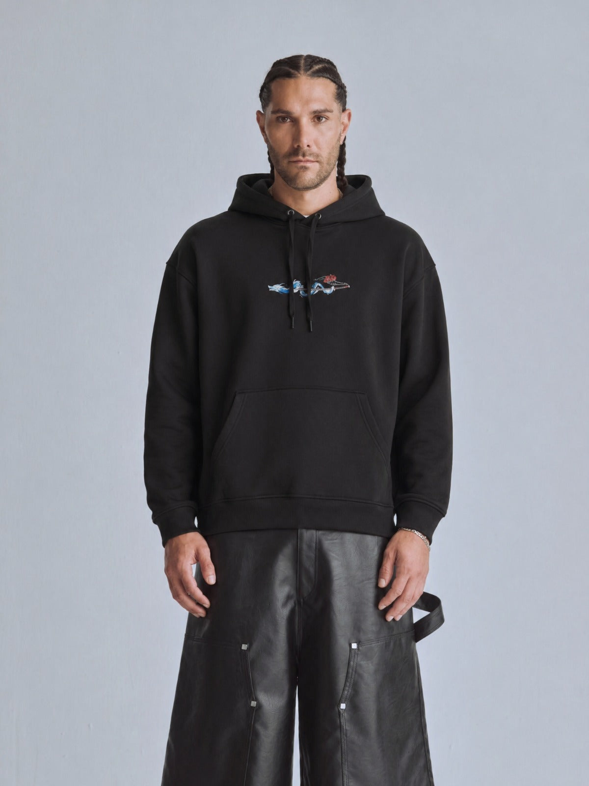 Buzo Con Capucha Hombre Demon Slayer Kamado Azul