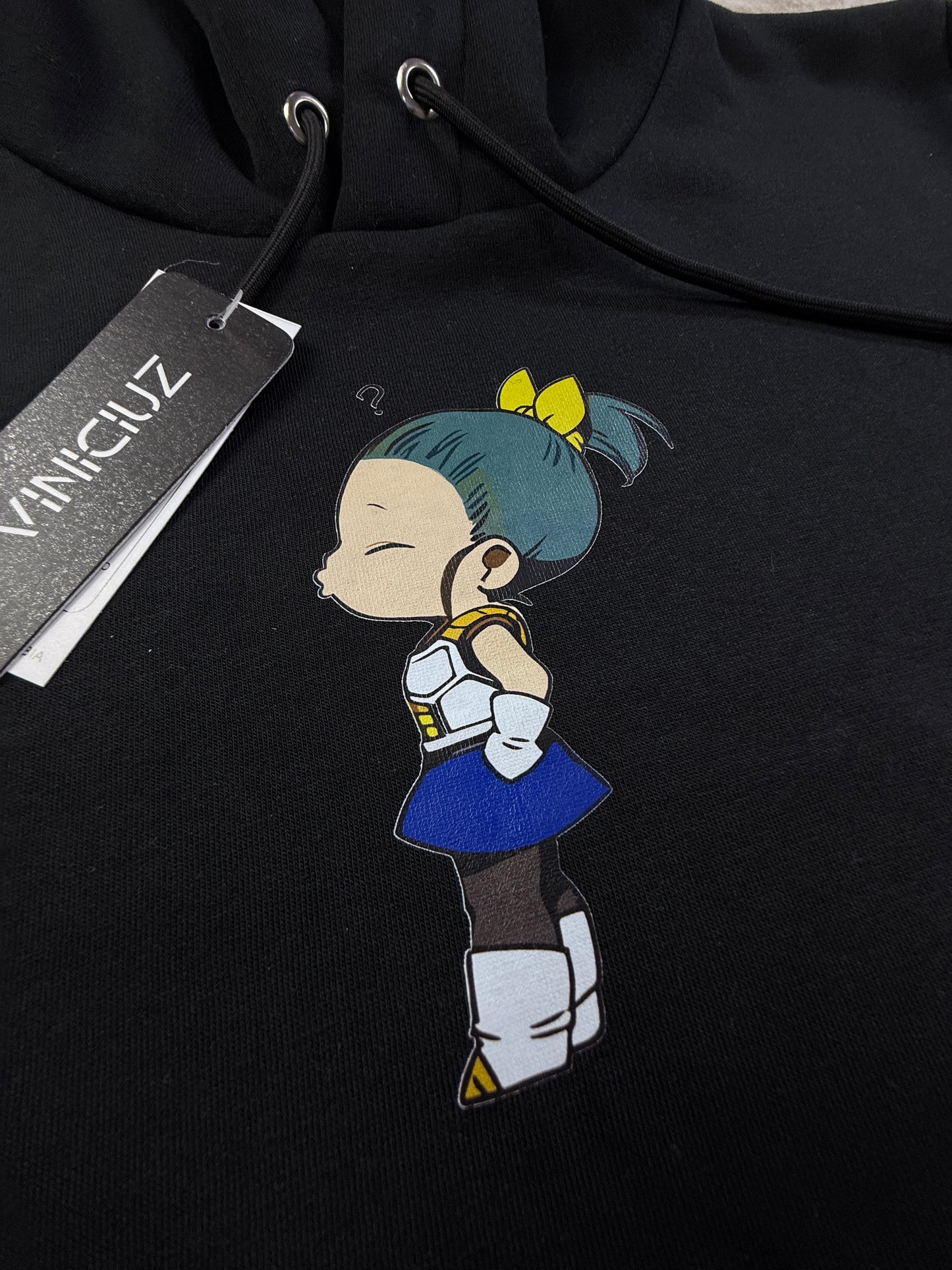 Buzo Con Capucha Pareja Hija Bulma Negro