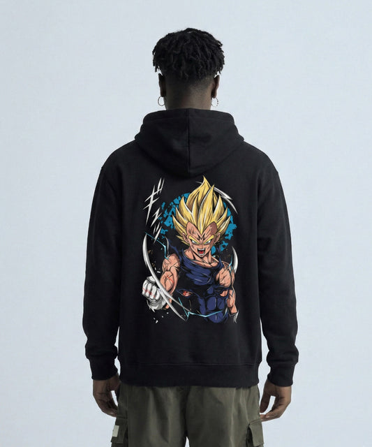 Buzo Con Capucha Negro Majin Vegeta Blue