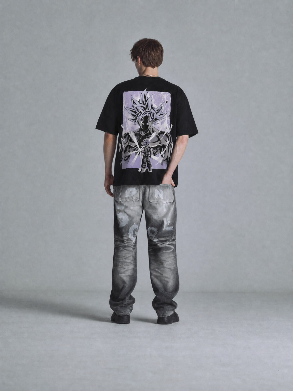 Camiseta Hombre Goku Purple God Mode