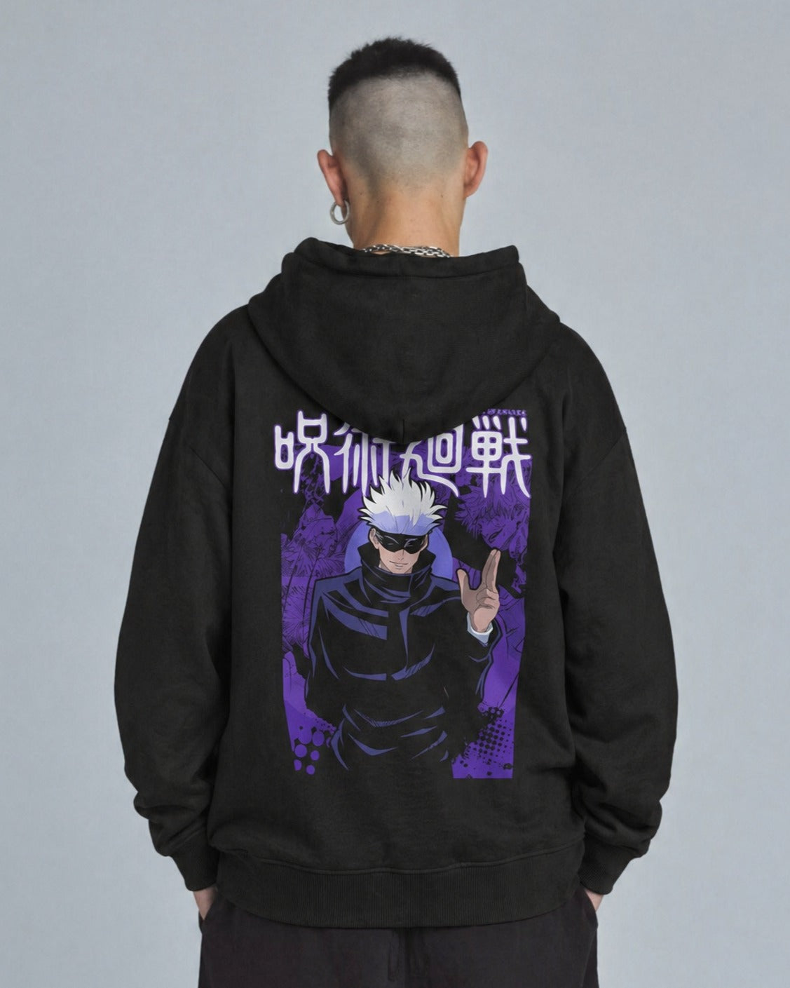 Buzo Con Capucha Jujutsu Kaisen Satoru Gojo Morado