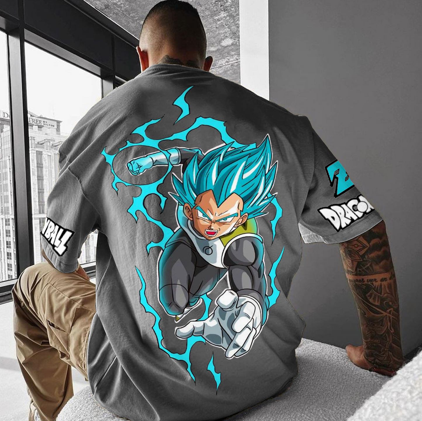 Camiseta OverSize DBZ Vegeta Nilvel Dios