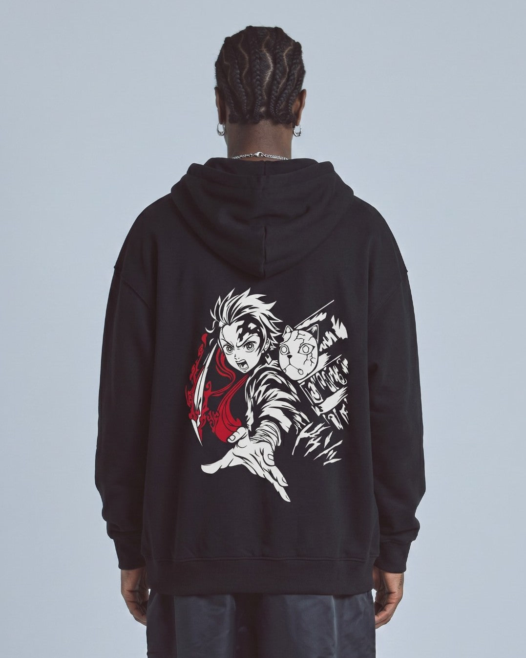 Buzo Con Capucha Hombre Demon Slayer Tanjiro Espada
