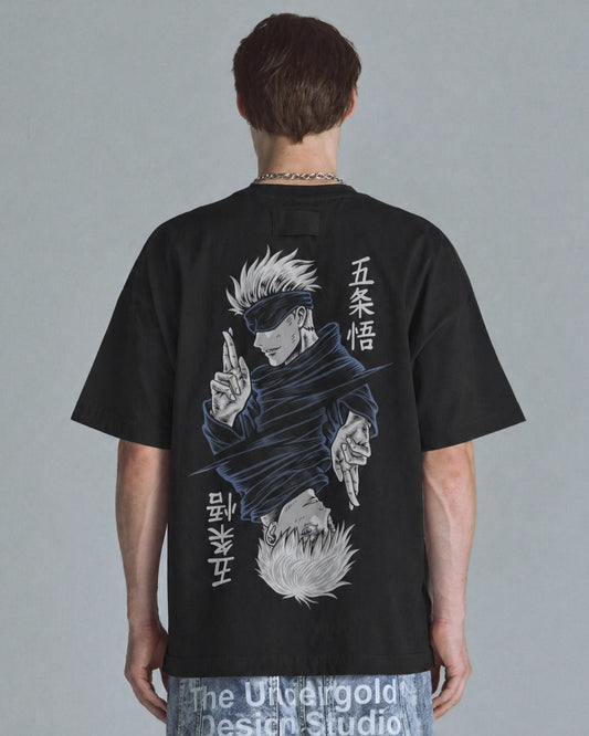 Camiseta OverSize Jujutsu Kaisen Satoru Gojo Dos Caras