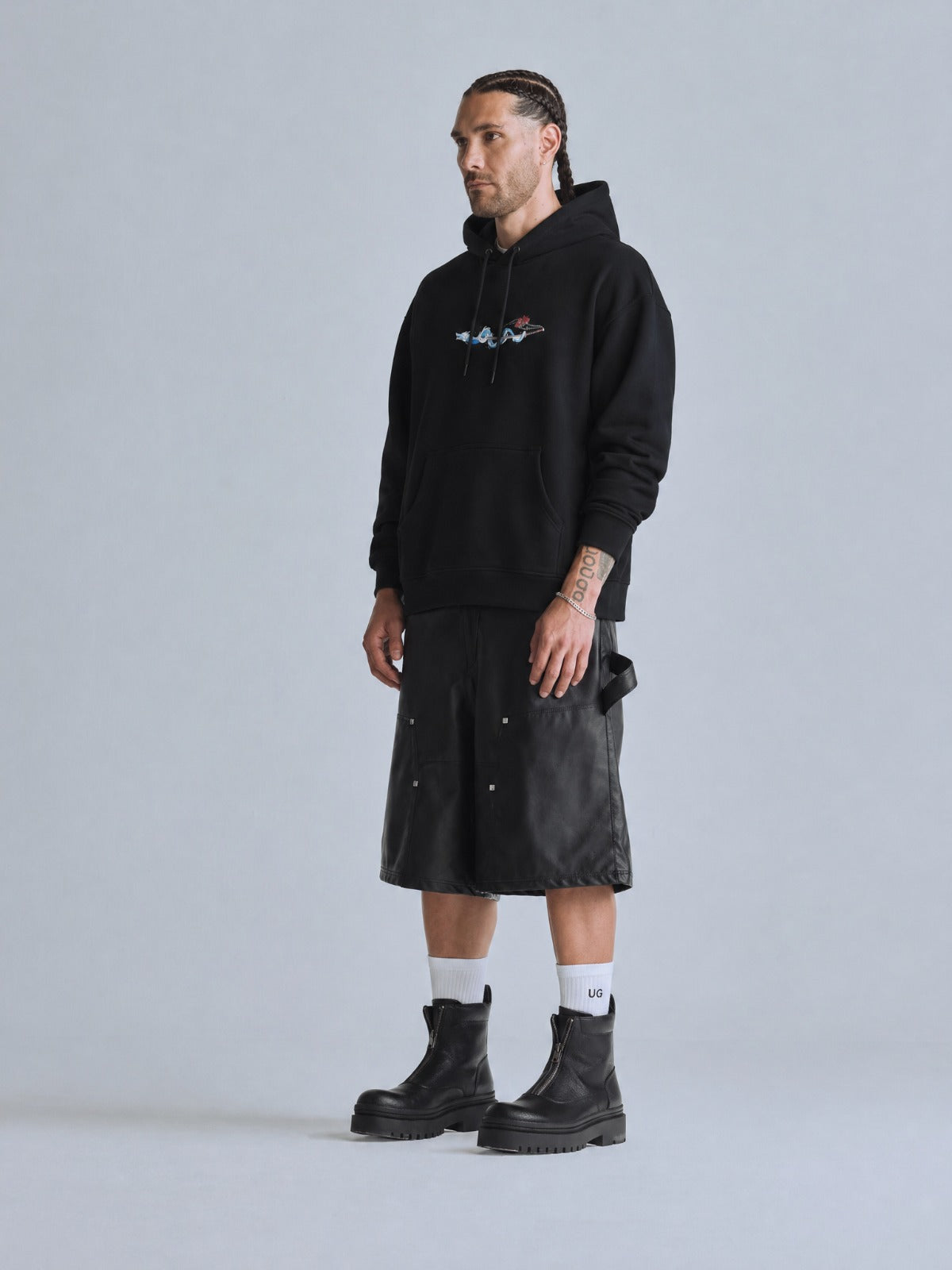 Buzo Con Capucha Hombre Demon Slayer Kamado Azul
