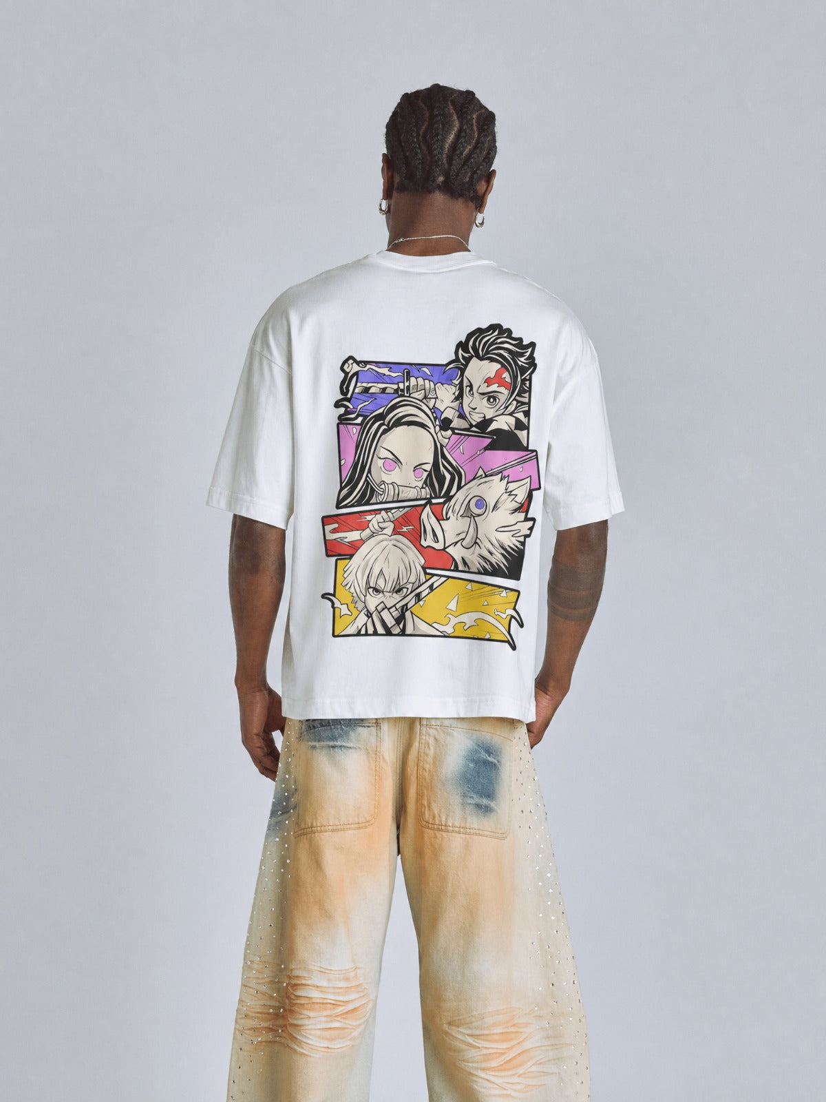 Camiseta OverSize Demon Slayer Canva